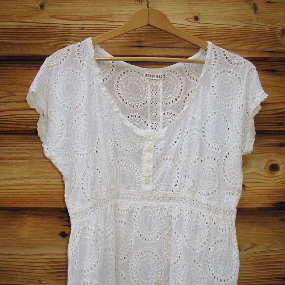 Johnny Was White Top Blouse - Picture 3 of 8